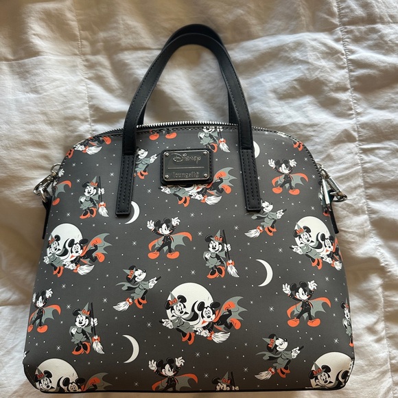 Loungefly Disney Mickey Mouse Gray Halloween Handbag - Picture 1 of 6